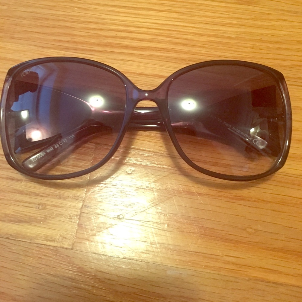 TODS oversize black sunnies